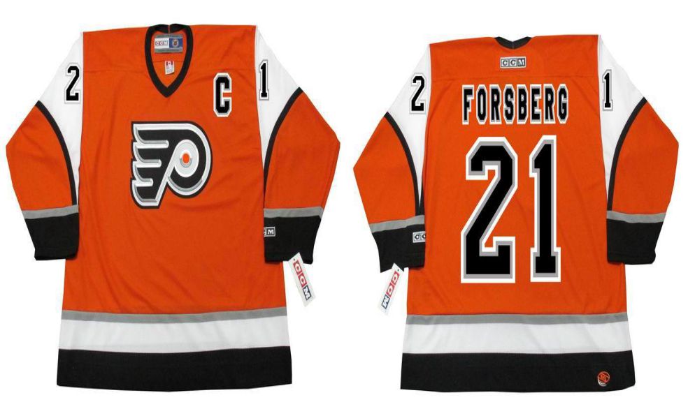 2019 Men Philadelphia Flyers #21 Forsberg Orange CCM NHL jerseys